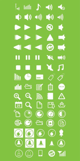conjunto de iconos para varios propósitos de diseño simple y fácil de usar