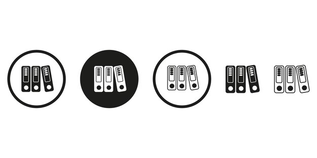 Conjunto de iconos de vector de biblioteca. Símbolo de libro sencillo. eps10