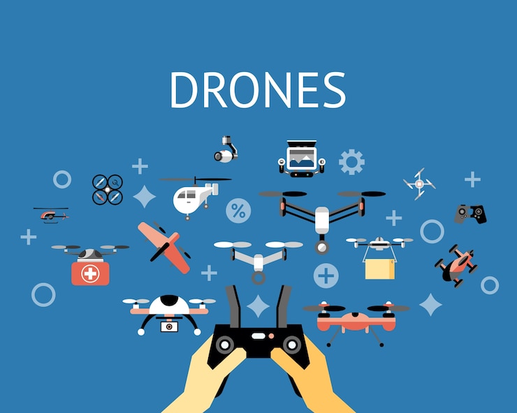 Vector conjunto de iconos de vector digital abejón volando conjunto de iconos