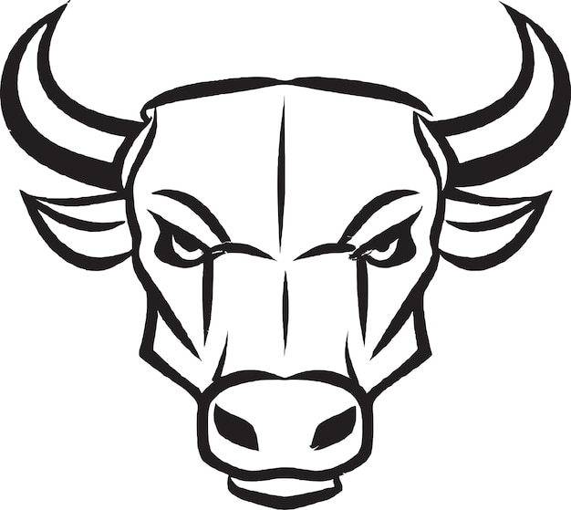 conjunto de iconos de vector de toro furioso