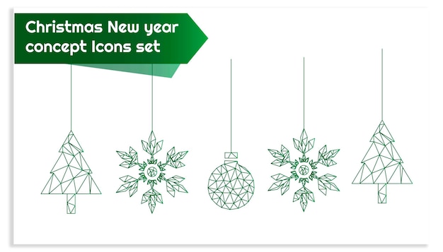 Conjunto de iconos vectoriales del año nuevo chino