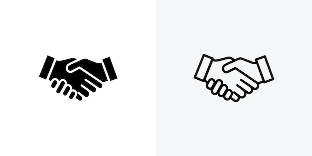 Conjunto de iconos vectoriales de apretón de manos