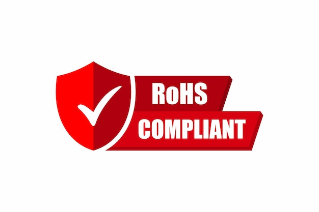 Conjunto de iconos vectoriales compatibles con RoHS con marca de verificación