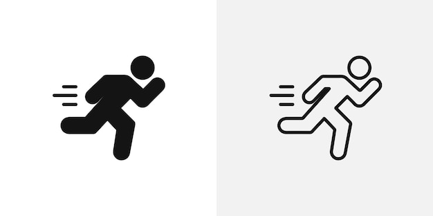 Conjunto de iconos vectoriales en ejecución