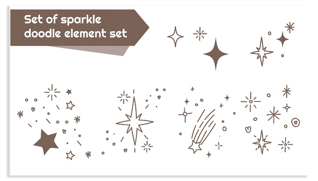 conjunto de iconos vectoriales de elementos de dibujos brillantes