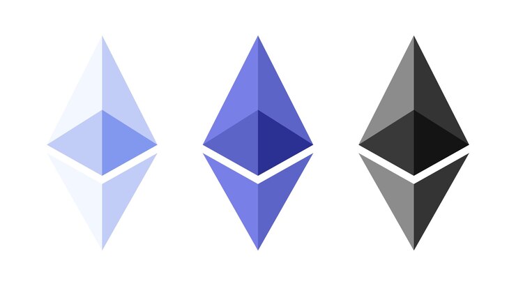 Vector conjunto de iconos vectoriales de ethereum diseño de símbolos de criptomonedas aislados elementos gráficos de inversión