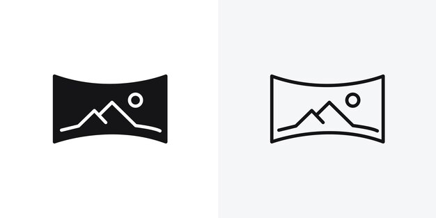 Conjunto de iconos vectoriales panorámicos