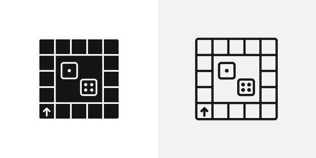 Conjunto de iconos vectoriales del tablero de juego