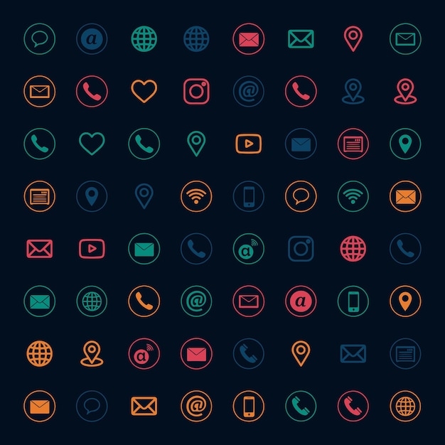 Conjunto de iconos vectoriales