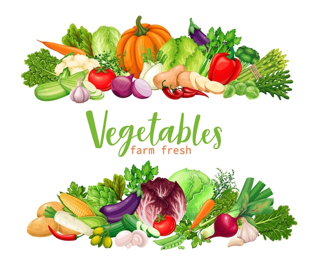 Conjunto de iconos de verduras