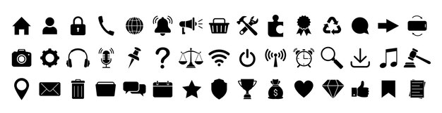 Conjunto de iconos de la web Dirección de correo electrónico de casa Mundo mensaje de chat Correo electrónico Información telefónica Apoyo a la búsqueda Iconos de sitio web Contacto y web Icones de sitio web Vector de icono de conjunto