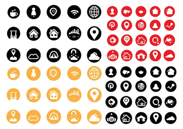 Conjunto de iconos web e internet Ilustración vectorial