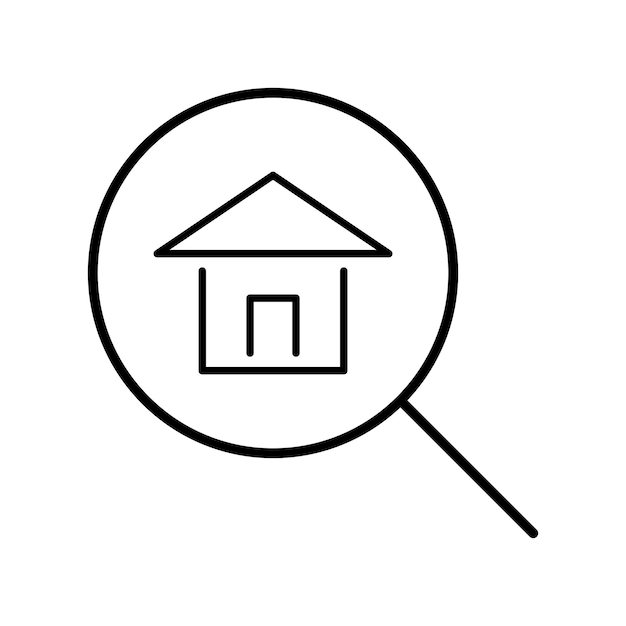 Conjunto de iconos web inmobiliarios en estilo de línea Iconos inmobiliarios para web y aplicación móvil Compra y venta