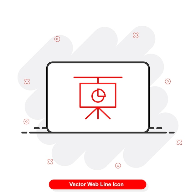 Conjunto de iconos web de línea vectorial