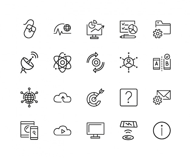 Conjunto de iconos de web