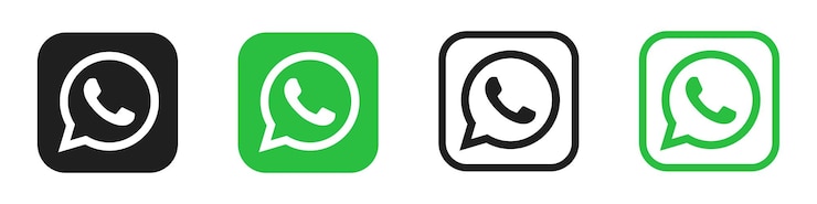 Vector conjunto de iconos de whatsapp red social para mensajería ilustración vectorial editorial vinnytsia ucrania 9 de junio de 2022