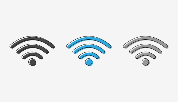 conjunto de iconos wifi