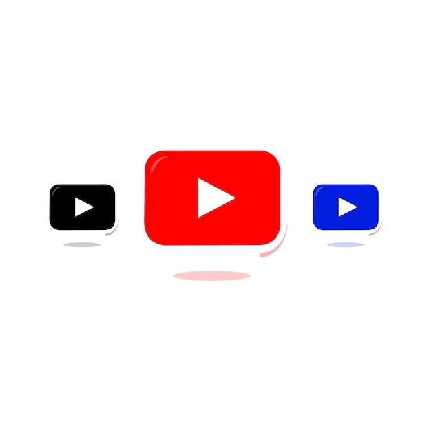 conjunto de iconos de youtube simple