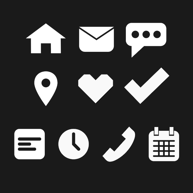conjunto de iconos