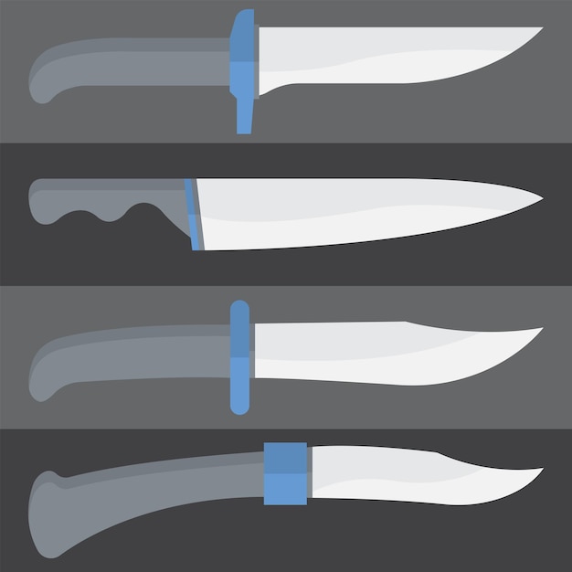 Conjunto de ilustración de cuchillos
