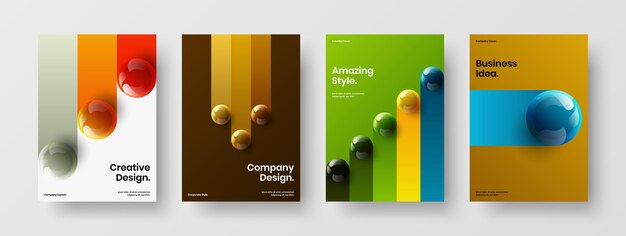 Conjunto de ilustración de diseño de vector de banner original A4