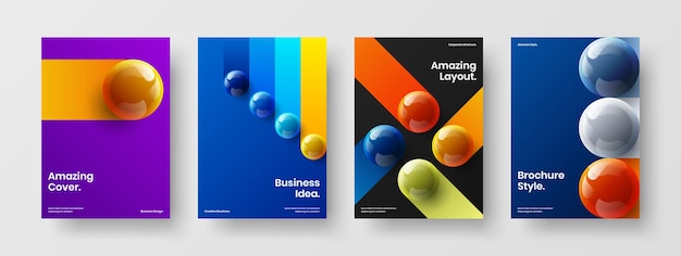 Conjunto de ilustración de diseño de vector de portada de libro multicolor