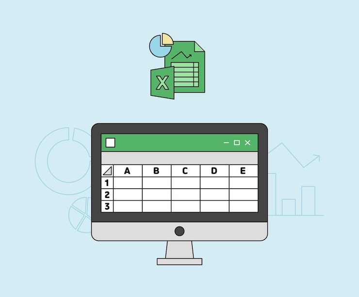 Vector conjunto de ilustración de finanzas y contabilidad hoja de gráfico crecimiento computadora dibujo vectorial estilo dibujado a mano