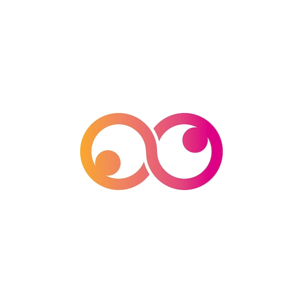 Conjunto de ilustración de icono de vector de logotipo de personas infinitas