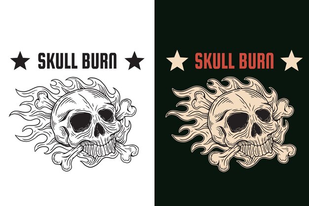 Conjunto Ilustración oscura Cráneo Huesos Cabeza Dibujado a mano Eclosión Esquema Estilo Místico Celestial Símbolo Tatuaje Mercancía Camiseta Merch vintage