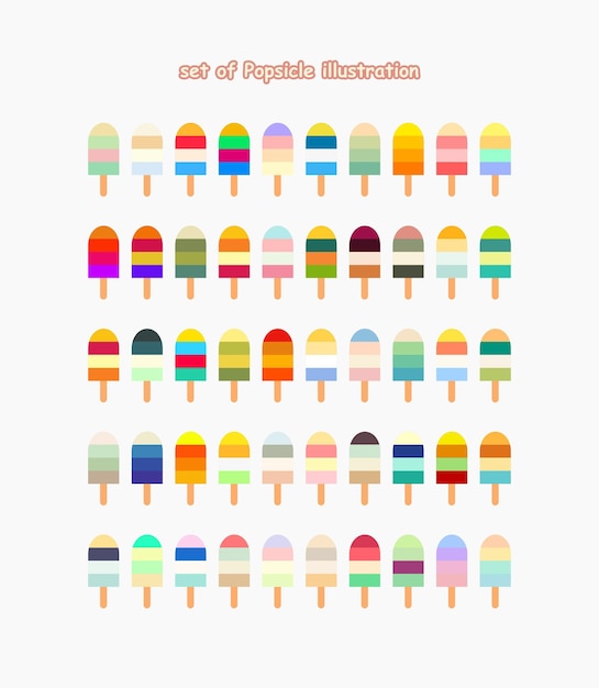 conjunto de ilustración de paletas