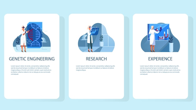 Conjunto de ilustración de salud innovadora.