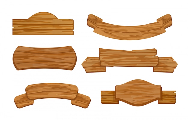 Tablero de madera, conjunto de vectores de madera vieja
