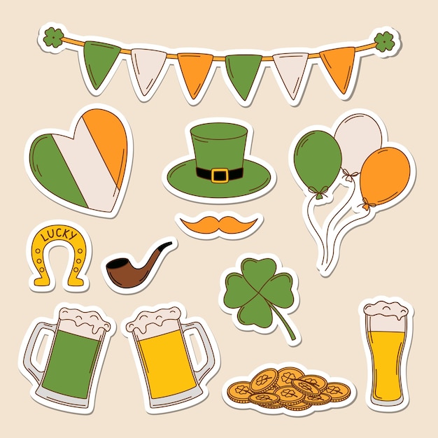 Conjunto de ilustración de vector de día de st patrick39s