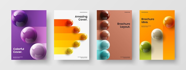 Conjunto de ilustración de vector de diseño de cubierta geométrica A4