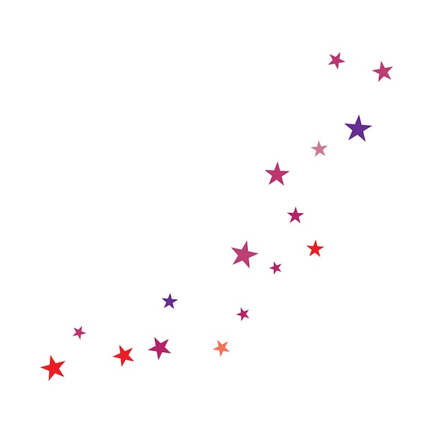 Conjunto de ilustración de vector de plantilla de fondo de estrellas abstractas