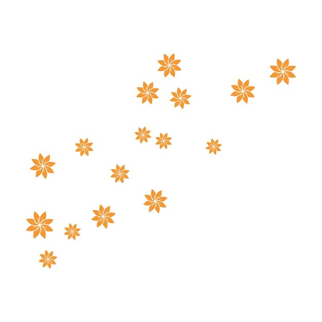 Conjunto de ilustración de vector de plantilla de fondo de flores abstractas
