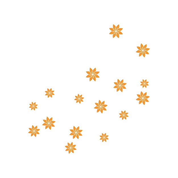 Conjunto de ilustración de vector de plantilla de fondo de flores abstractas