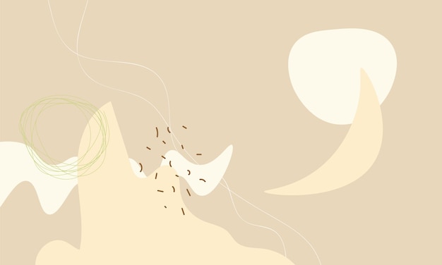 Conjunto de ilustración vectorial abstracta. Círculos, líneas, curvas, puntos, patrón. concepto bohemio