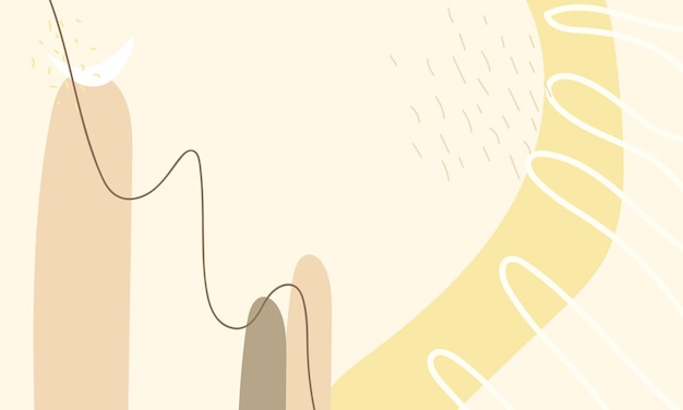 Conjunto de ilustración vectorial abstracta. Círculos, líneas, curvas, puntos, patrón. concepto bohemio