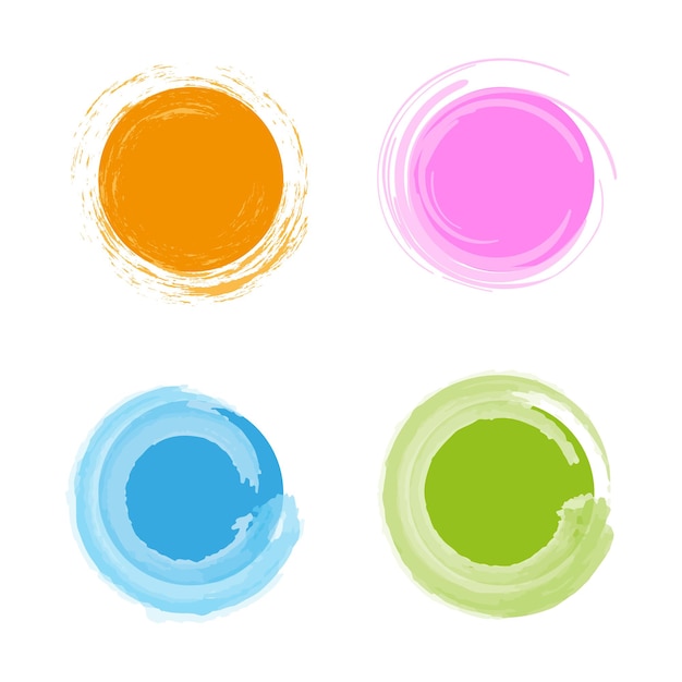 Conjunto de ilustración vectorial colorida redonda EPS 10