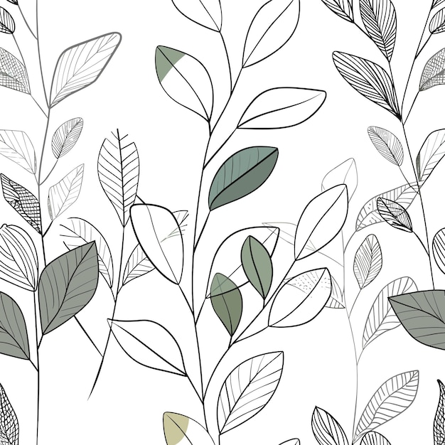 conjunto de ilustraciones de arte vectorial con patrones de hojas coloridas