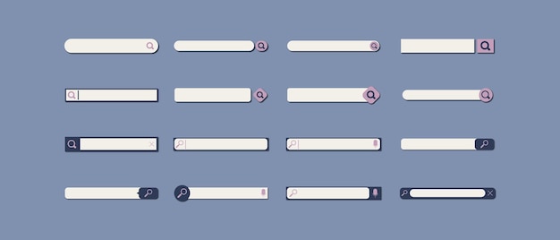 Conjunto de ilustraciones de barra de búsqueda