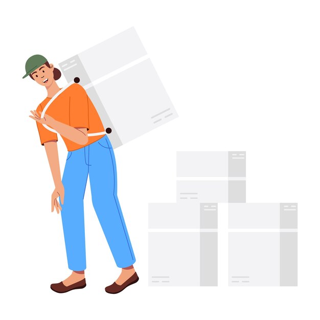 Conjunto de ilustraciones de servicios de transporte y logística