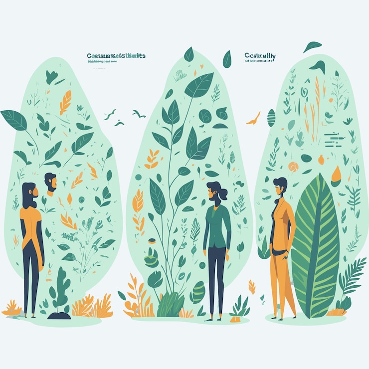Conjunto de ilustraciones de sostenibilidad Personajes que muestran formas de reducir las emisiones de CO2 mediante el impuesto al carbono