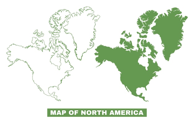El conjunto de ilustraciones vectoriales de estilo mapa plano de Simple Canada Outline