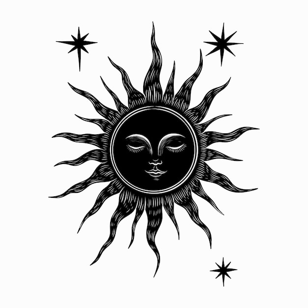 Conjunto de ilustraciones vectoriales de fases lunares Diferentes etapas de actividad de la luz de la luna en grabados antiguos