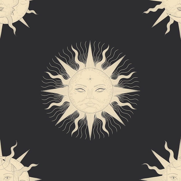 Conjunto de ilustraciones vectoriales de fases lunares Diferentes etapas de actividad de la luz de la luna en grabados antiguos