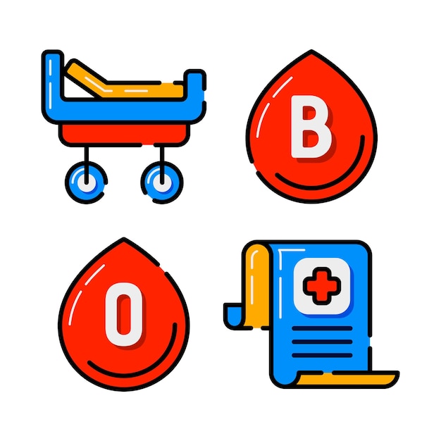 conjunto de ilustraciones vectoriales de objetos sanitarios