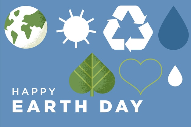 El conjunto de ilustraciones vectoriales planas de EarthDay
