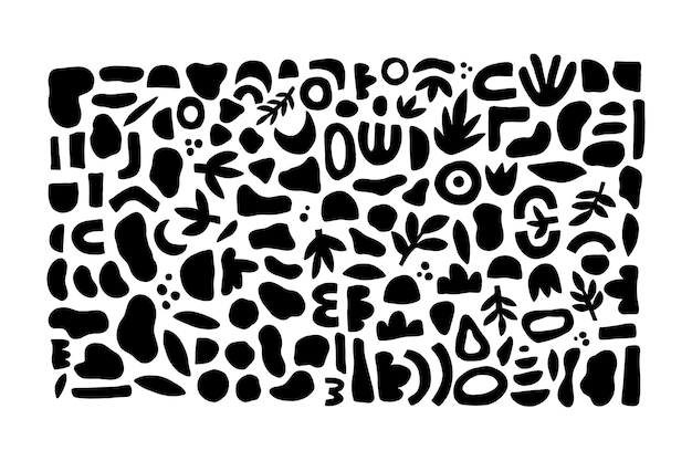 Conjunto de ilustraciones vectoriales planas de formas abstractas